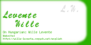 levente wille business card